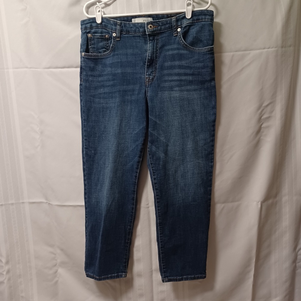 Ella Moss Jeans Junior 12/31 Blue High Waist Straight CJEMB0339-NIX Stretch Denm